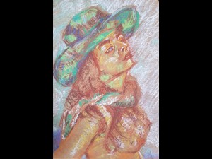 Female Nude with Hat Study