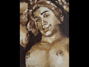 Female Nude in Sepia
