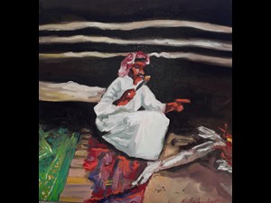 Jordanian Bedouin Lighting a Cigarette